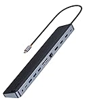 Baseus USB C Docking Station 2 * 4K HDMI, DP Triple Display 12-in-1 Laptop...