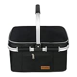 ABIUBIU 35L Kühltasche Einkaufskorb Picknickkorb Große isolierte Kühlkorb Lunchtasche...
