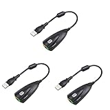 jojofuny 3St Audio-Adapter Adapter für Stereo-Kopfhörer Schwarze Farbe Splitter-Adapter...