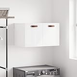 Rantry Wandschrank, Hochglanz-Weiß, 60 x 36,5 x 35 cm, Holzwerkstoff,...