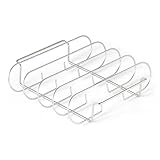 Amazon Basics Ständer für Spareribs zum Räuchern, Silber, 1 Stück