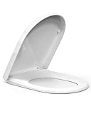 Pipishell Toilettendeckel, WC Sitz mit Absenkautomatik, Premium Klodeckel D-Form aus...