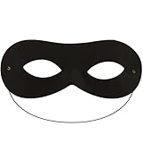 FASCHINFEVER Bandit Zorro Augenmaske – schwarze Einbrecher Maske für Kinder &...