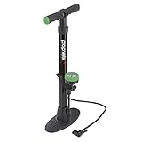 Prophete Fahrradpumpe, Standluftpumpe mit Duo-Klemmhebelstecker, max. Pumpdruck...