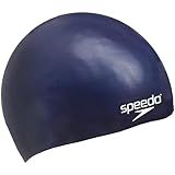 Speedo Unisex Kinder Junior Plain Moulded Silicone Junior Schwimmkappe, Marineblau,...