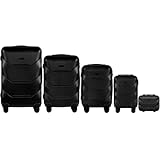 Wings Harschalen Koffer | Leicht Reisekoffer Trolley | Hard Shell Rollkoffer mit Schloss...