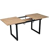 DRIXNO Esstisch Küchentisch Ausziehbar 140/180x80cm, Industriestil...