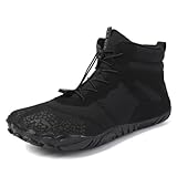 JILILAL Winter Plüsch Barfuß Warme Schuhe, Unisex Outdoor Trekking Schuhe Schneestiefel,...