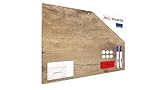 ALLboards Metallische Magnettafel HOLZ BAUMSTAMM BAUMKERN 60x40cm MetalBoards...
