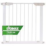 KIDIMAX Treppenschutzgitter 75-84 cm, ohne Bohren, Türschutzgitter für Kinder, Hunde und...