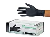 SF Nitrilhandschuhe M Schwarz – 100 Stück Einweghandschuhe, Einmalhandschuhe,...
