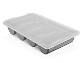 GGM Gastro | BKGGP4#DBKGS4 | Besteckkasten mit 4 Fächern inkl. Deckel - Grau