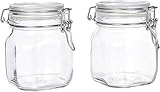 Bormioli Set 0,75L Original Fido Einmachglas mit Bügelverschluss und Gummiring,...