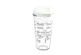Glasslock, Shaker mit transparentem Deckel und Sieb, 450ml (mit Salatdressing...