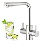 Aktines 4 Wege Küchenarmatur, Doppelhebel Armatur Wasserhahn Küche mit...