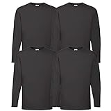 4 Fruit of The Loom Longsleeve Tshirt Langarm Verschiedene Farbsets