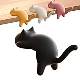 Cat Key Holder - Cat Desk Hook | Cute Key Holder Decorations | Bag Holders for Desk | 4pcs...