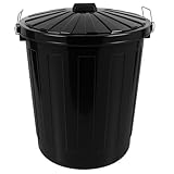 HRB Maxitonne Liter, Tonne aus stabilem Hartplastik, abnehmbarer Deckel mit...