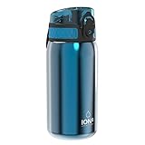 ion8 Kinder Trinkflasche, Edelstahl Leicht 400ml, Nicht Isoliert, Auslaufsicher,...