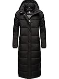 Navahoo Damen Wintermantel Steppmantel Oversized mit Kapuze Isalie Black Gr. L