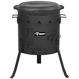 BBQ-Toro Gusseisen Kazan mit Kazan Ofen Ø 35 cm | 12,1 L Gusstopf mit Deckel,...