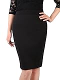 Kefiyis Bleistiftrock Damen Knielang Kurzer Bleistift Rock mit Schlitz Business Casual...