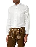 Stockerpoint Herren Leon Trachtenhemd, Weiß, L EU