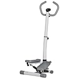HOMCOM Stepper mit Handgriff Fitness Heimtrainer für Zuhause klein Fitnessgerät für...