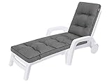 HOBBYGARDEN Auflagen für Deckchair, Liegenauflage, Gartenliege Auflage 201x55x8 cm...