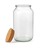 mikken Vorratsglas 3 Liter Weckglas Glasdose mit Korken