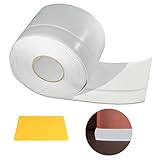 VCANIVR Weichsockelleiste Selbstklebend 6M, 50x20 mm PVC, Wasserfest, Weiß,...