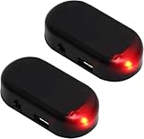 2 Stück Alarmanlage Auto,Anti Diebstahl Blinklampe,Solar Power Dummy Auto...