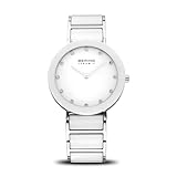 BERING Damen Uhr Quarz Movement - Ceramic Collection mit Edelstahl und Saphirglas...