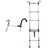 Blaue Hochleistungs-Teleskopleiter mit Haken, 2 m/2,3 m/2,7 m/3,1 m/3,5 m/3,9 m/4,3 m/4,6...