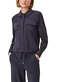 s.Oliver Damen Langarmshirt mit Brusttaschen Navy L