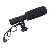 HOMSFOU 1 Stück Professionelles Interview Mikrofon für Audioaufnahmen DSLR und Kamera...