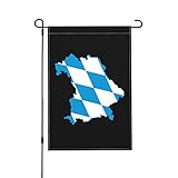 Flagge Karte von Bayern Banner Lebendige Farben Wimpel Banner Individuelle Wimpelkette...