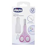 Chicco Nagelschere für Babys und Kinder, Edelstahl-Babyschere mit gebogenen Klingen und...
