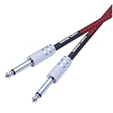 Pesfehhy 6,35-Mm-Stecker auf Stecker, Gerades 1/4-Stereokabel, Gitarren-Instrumentenkabel...