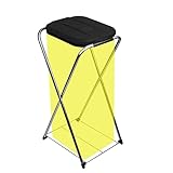 BigDean Müllsackständer EasyFix SCHWARZ 120L - Müllbeutelhalter mit Gitterboden -...