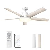 Dreo Smart Deckenventilator mit Licht, 132 cm, 12 Geschwindigkeiten, 3 Modi, stufenlos...