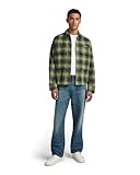 G-STAR RAW Herren Unisex Pocketony Service Overshirt, Mehrfarben (laub blur check...