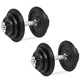 Übung & Fitness, Gewichtheben, Freigewichte18-teiliges Hantelset 40 kg Gusseisen