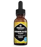 Vitamin D3 + K2 Tropfen hochdosiert & vegetarisch, 50ml (1700 Tropfen), 1000 IE Vitamin D3...