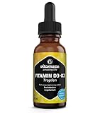 Vitamin D3 + K2 Tropfen hochdosiert & hoch bioverfügbar, 50ml (1700 Tropfen),...