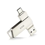 SSK USB C-Disk 128GB Speicher bis zu 200 MB/s Dual-Laufwerk Typ C + USB 3.2 Jump Flash...