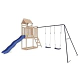 vidaXL Spielturm, Klettergerüst mit Rutsche Schaukel, Kinder Kletterturm mit...
