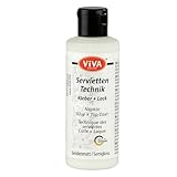 Viva Decor Serviettentechnik Kleber und Lack (Seidenmatt, Transparent, 82 ml)...