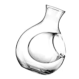 Homoyoyo Glas Dekanter Transparent Weinspender für Zuhause Rotwein Karaffe mit Klarer...