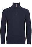 Solid SDXenox Herren Strickpullover Troyer Grobstrick Pullover mit Stehkragen...
